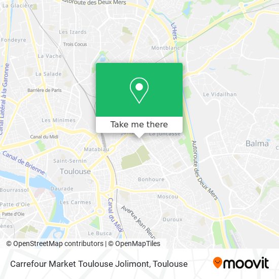 Carrefour Market Toulouse Jolimont map
