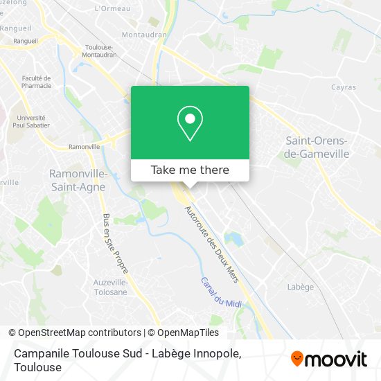 Campanile Toulouse Sud - Labège Innopole map