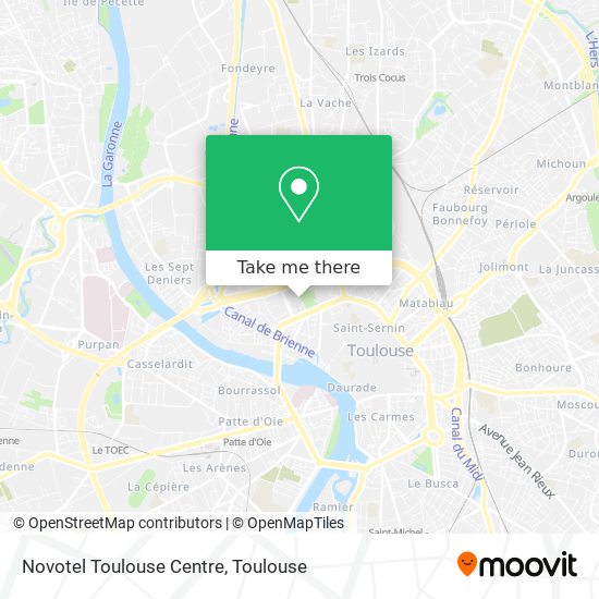 Mapa Novotel Toulouse Centre