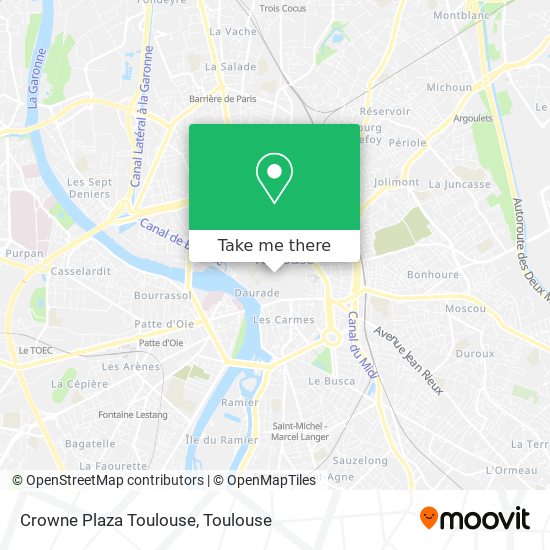 Crowne Plaza Toulouse map