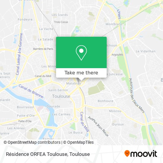 Résidence ORFEA Toulouse map