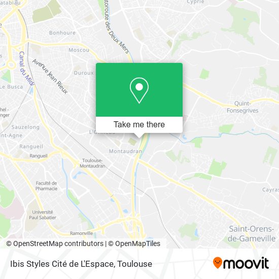 Mapa Ibis Styles Cité de L'Espace