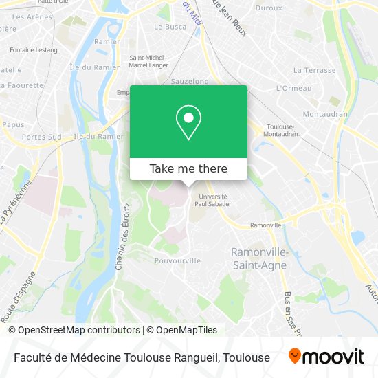 Mapa Faculté de Médecine Toulouse Rangueil
