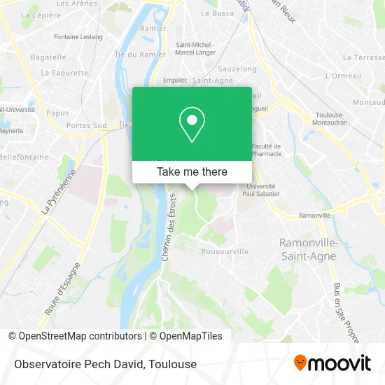 Observatoire Pech David map