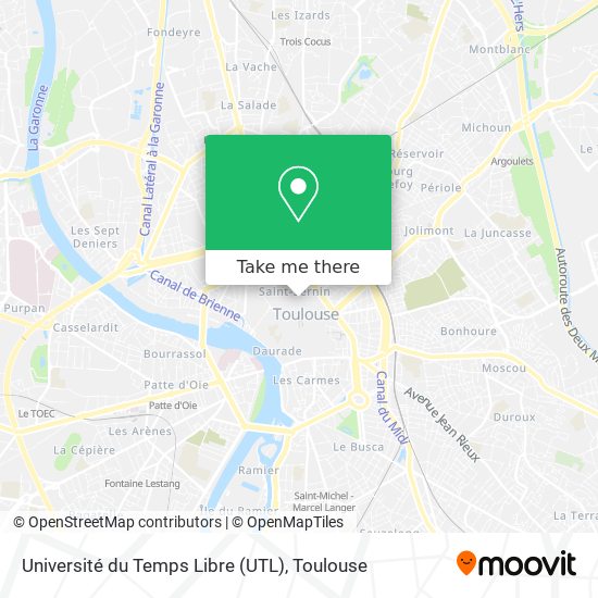 Université du Temps Libre (UTL) map