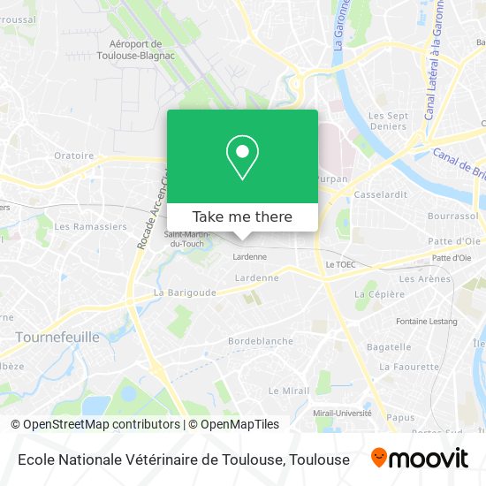 Mapa Ecole Nationale Vétérinaire de Toulouse