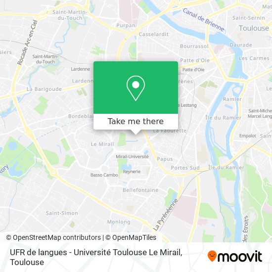 Mapa UFR de langues - Université Toulouse Le Mirail