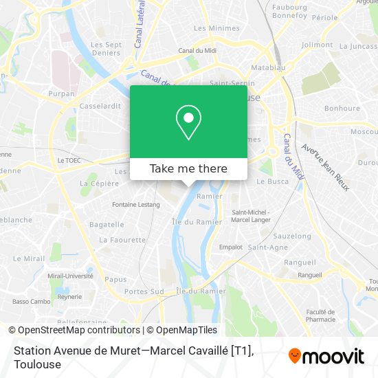 Station Avenue de Muret—Marcel Cavaillé [T1] map