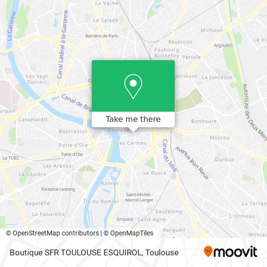 Mapa Boutique SFR TOULOUSE ESQUIROL