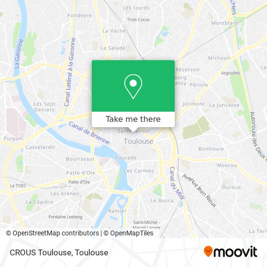 CROUS Toulouse map