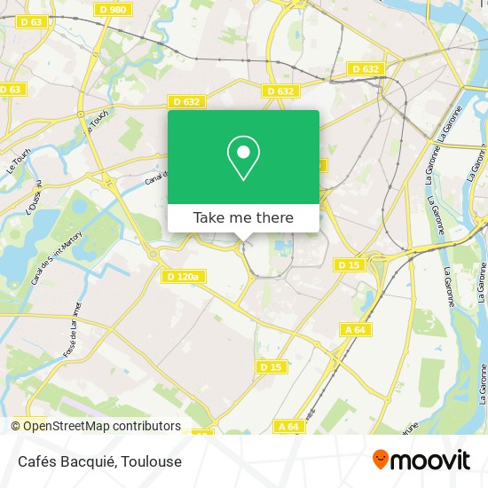Cafés Bacquié map