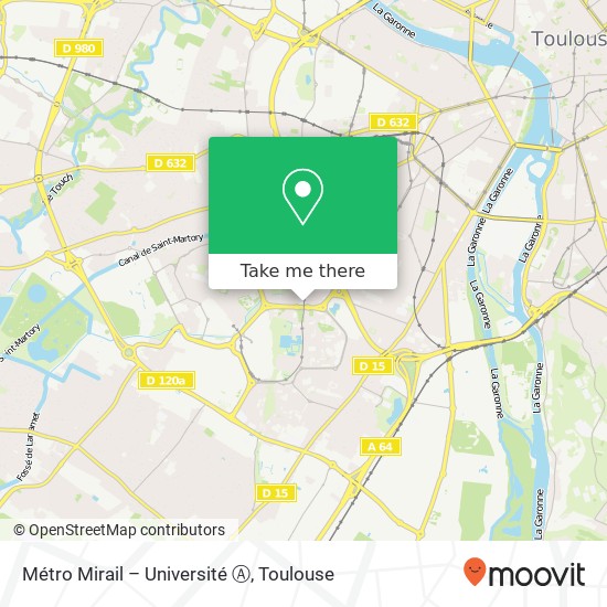 Métro Mirail – Université Ⓐ map
