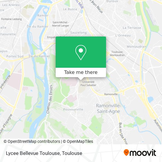 Mapa Lycee Bellevue Toulouse