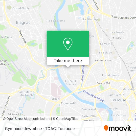 Mapa Gymnase dewoitine - TOAC