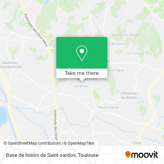 Base de loisirs de Saint-sardos map