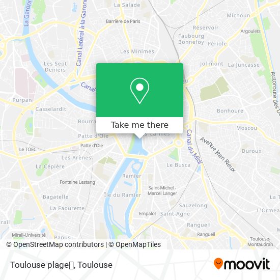 Mapa Toulouse plage🌞
