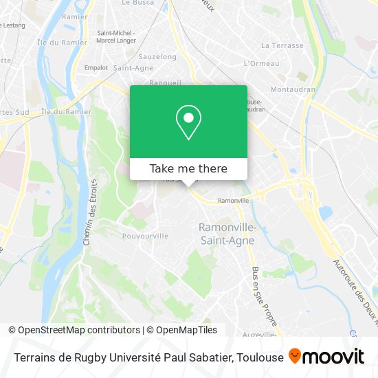 Terrains de Rugby Université Paul Sabatier map