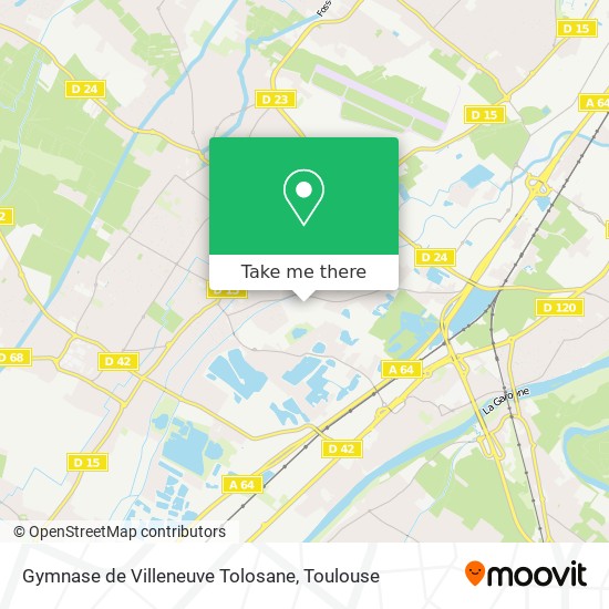 Gymnase de Villeneuve Tolosane map