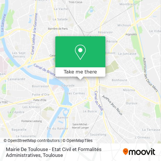 Mairie De Toulouse - Etat Civil et Formalités Administratives map