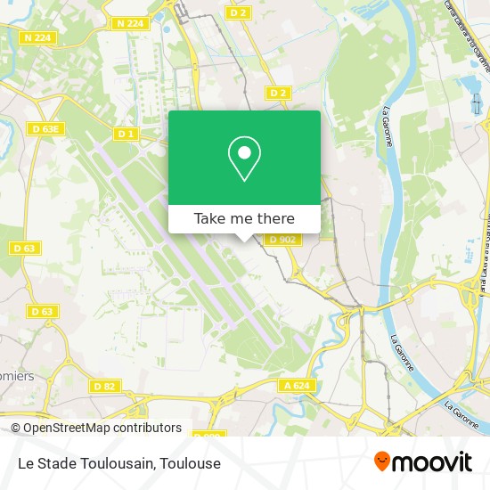 Mapa Le Stade Toulousain