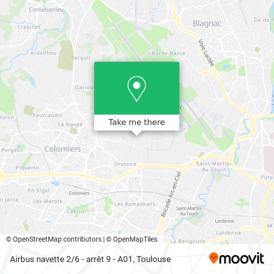 Airbus navette 2 / 6 - arrêt 9 - A01 map