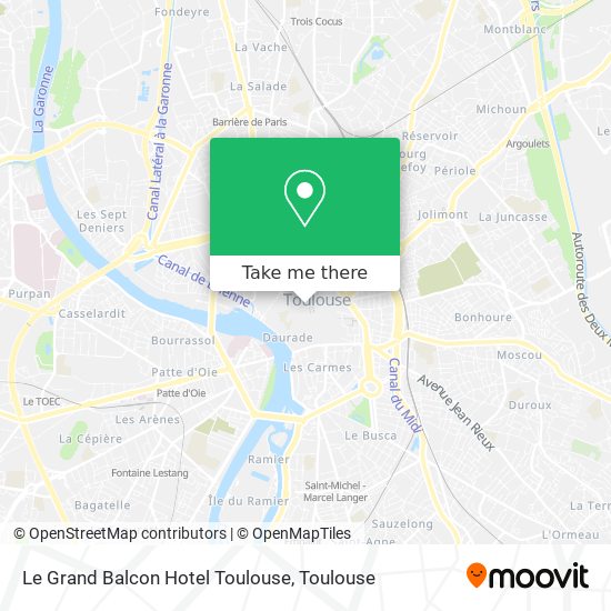 Mapa Le Grand Balcon Hotel Toulouse