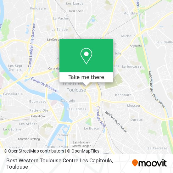 Best Western Toulouse Centre Les Capitouls map