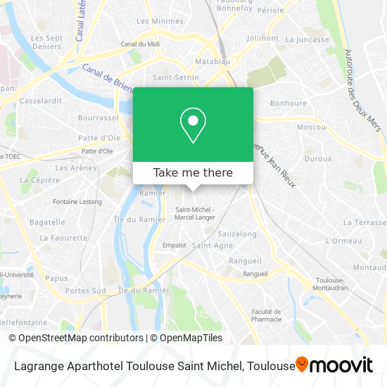 Lagrange Aparthotel Toulouse Saint Michel map