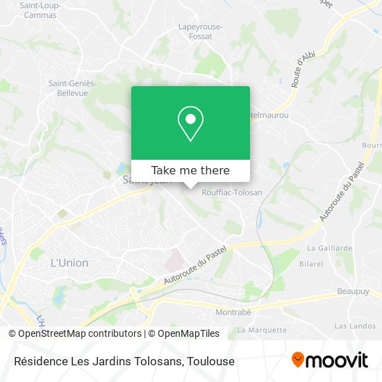 Résidence Les Jardins Tolosans map