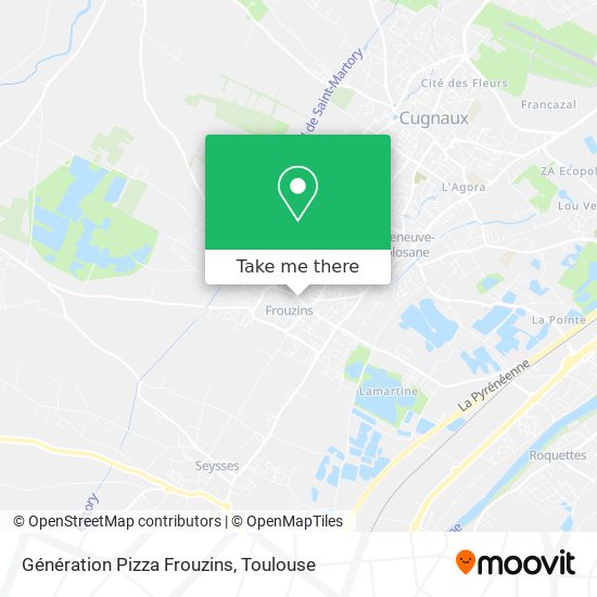 Mapa Génération Pizza Frouzins