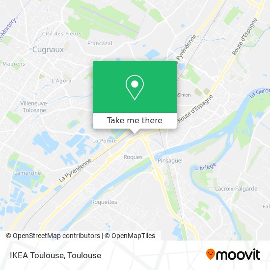 Mapa IKEA Toulouse