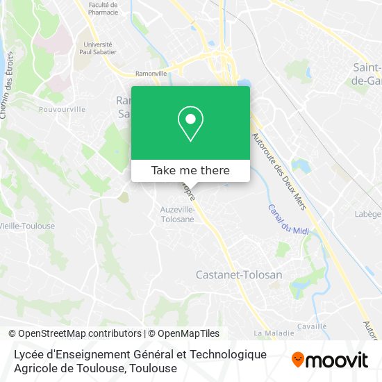 Lycée d'Enseignement Général et Technologique Agricole de Toulouse map