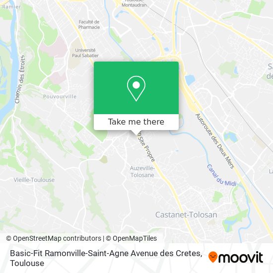 Mapa Basic-Fit Ramonville-Saint-Agne Avenue des Cretes