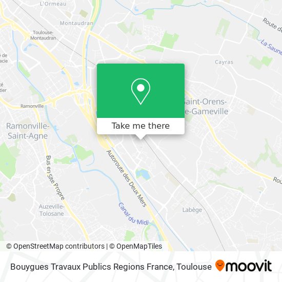 Mapa Bouygues Travaux Publics Regions France