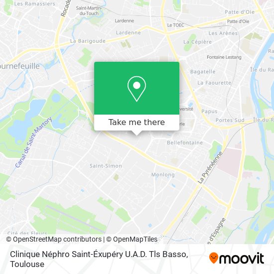 Mapa Clinique Néphro Saint-Éxupéry U.A.D. Tls Basso