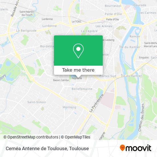 Mapa Ceméa Antenne de Toulouse