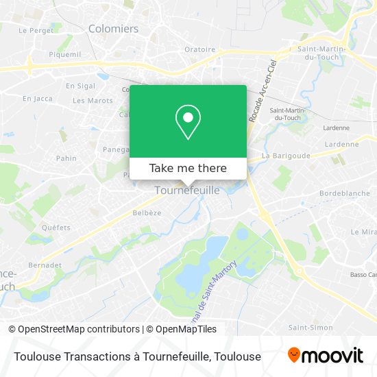 Mapa Toulouse Transactions à Tournefeuille