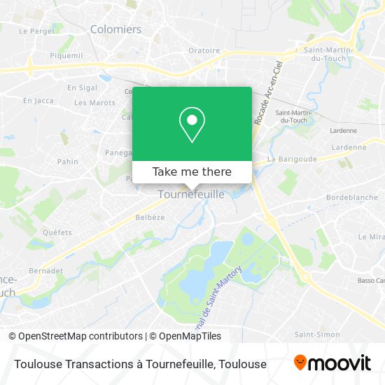 Toulouse Transactions à Tournefeuille map