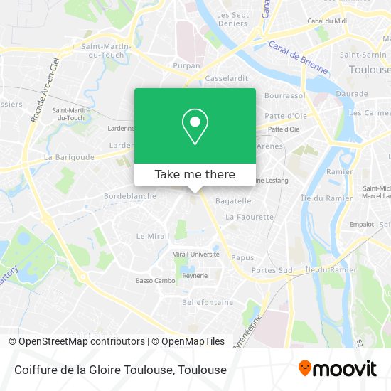 Mapa Coiffure de la Gloire Toulouse