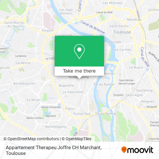 Appartement Therapeu Joffre CH Marchant map