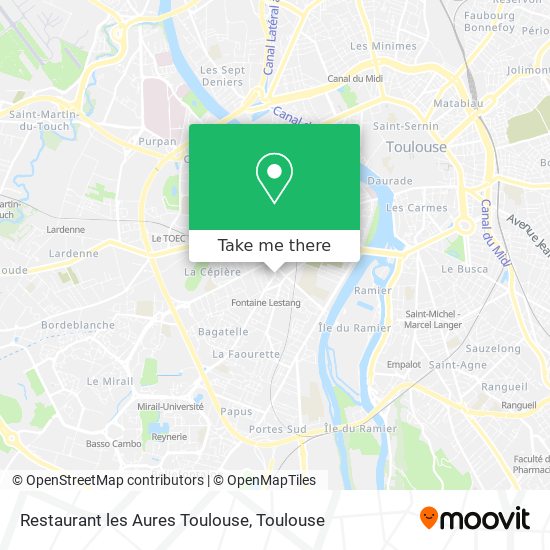 Mapa Restaurant les Aures Toulouse