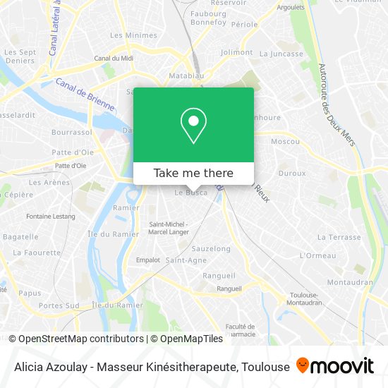 Alicia Azoulay - Masseur Kinésitherapeute map