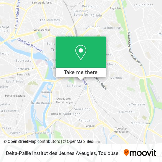 Delta-Paille Institut des Jeunes Aveugles map