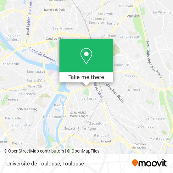 Universite de Toulouse map