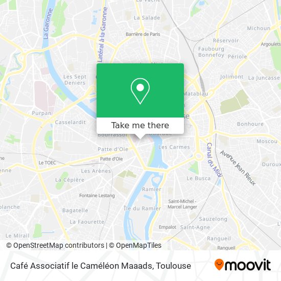 Mapa Café Associatif le Caméléon Maaads
