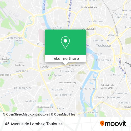 Mapa 45 Avenue de Lombez