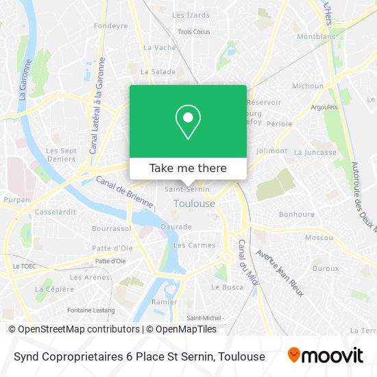 Synd Coproprietaires 6 Place St Sernin map