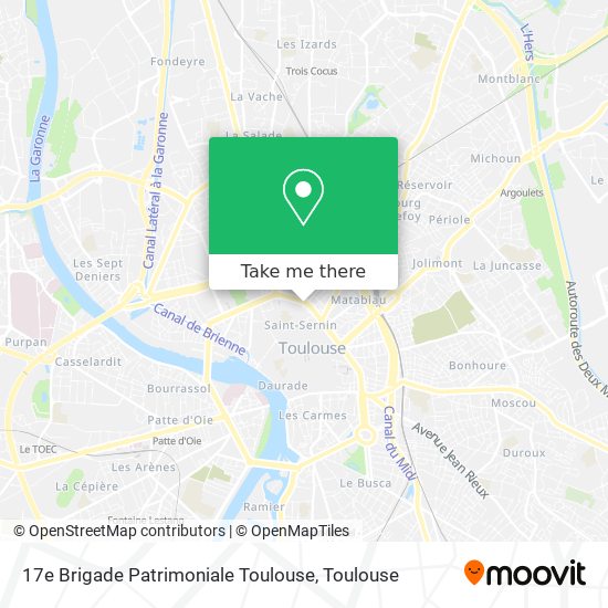 Mapa 17e Brigade Patrimoniale Toulouse