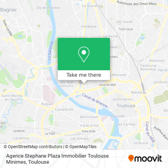 Mapa Agence Stephane Plaza Immobilier Toulouse Minimes