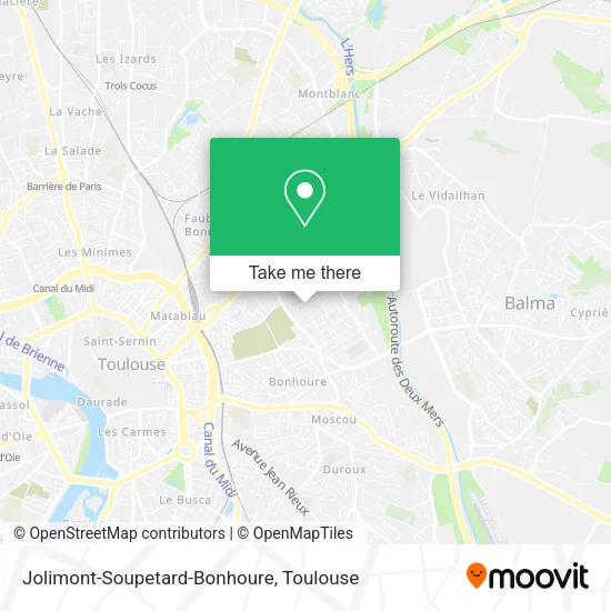 Jolimont-Soupetard-Bonhoure map